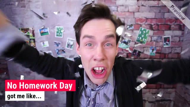 #NoHomeworkDay Video Template