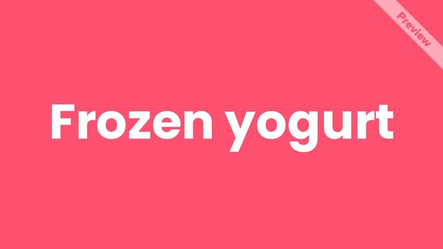 Frozen Yogurt Day Video Template