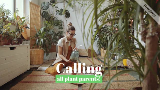 Take Your Houseplant for a Walk Day | July 27 Video Template