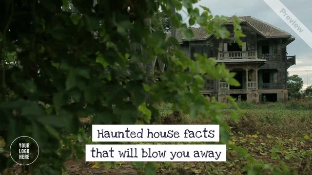 Spooky Halloween facts - Haunted Houses Video Template
