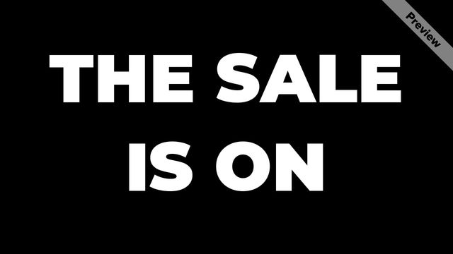 The Sale Is On | Black Friday Video Template