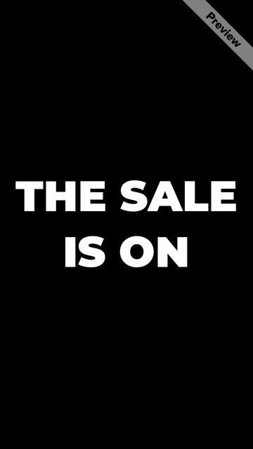 The Sale Is On | Black Friday Video Template