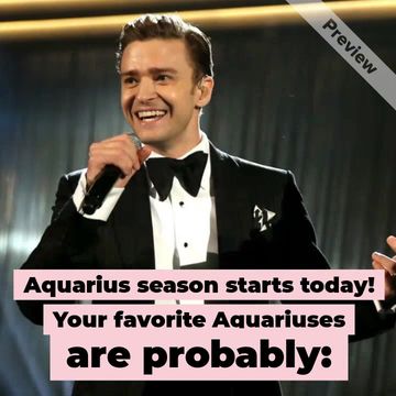 Celebrity Aquarians Video Template
