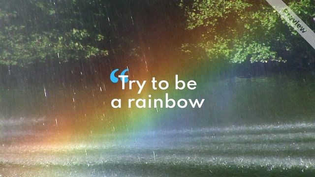 Rainbow in a Cloud | M. Angelou Video Template