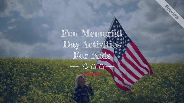 Memorial Day Activities Video Template