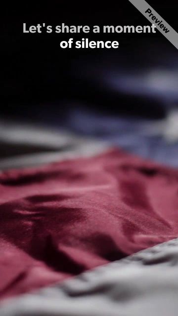 A Moment of Silence | Memorial Day Video Template