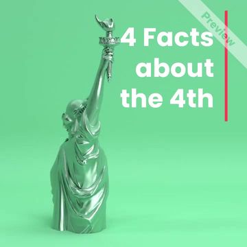 4th of July | 4 Facts Video Template