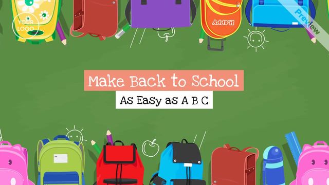 Back to School Supplies Sale Video Template