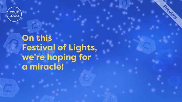 First Night of Hanukkah | Dec 18 Video Template