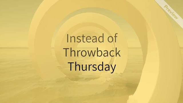 Throwforward Thursday  Video Template