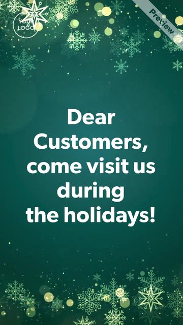 Store Hours | Christmas New Year Video Template