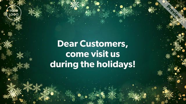 Store Hours | Christmas New Year Video Template