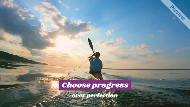 Monday Mantra | Choose Progress Video Template