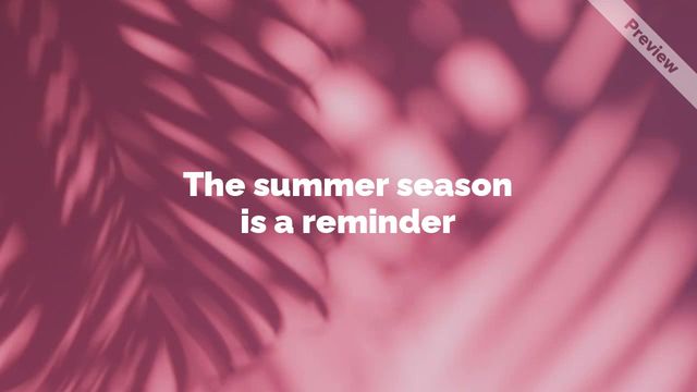 Summer Motivation Video Template