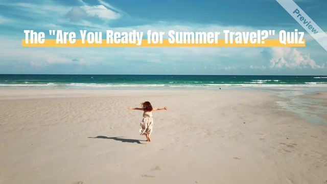 Summer Travel Quiz Video Template
