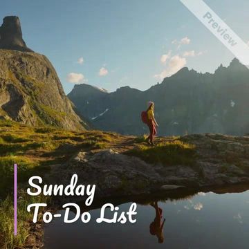 Sunday To-Do List | Self Love Sunday Video Template