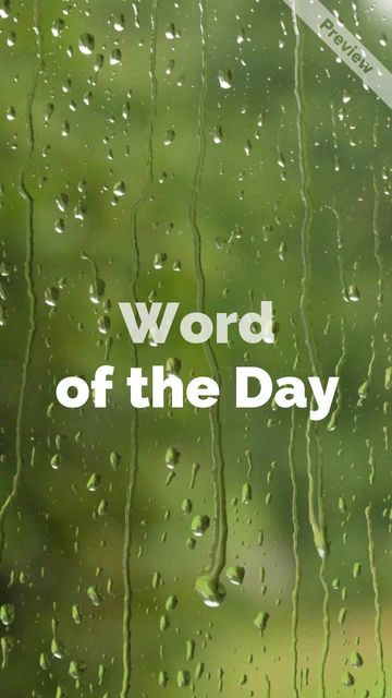 Petrichor | Word of the Day Video Template