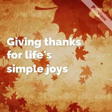 Thanksgiving Joys Video Template