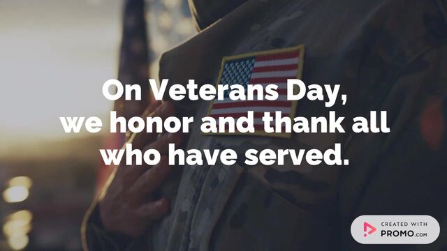 Veterans Day: Thank You Video Template