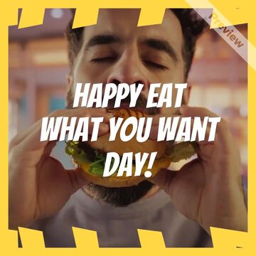 Eat What You Want Day Video Template