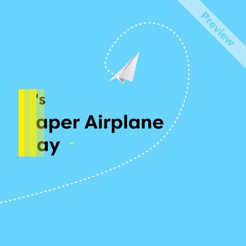 Paper Airplane Day Video Template